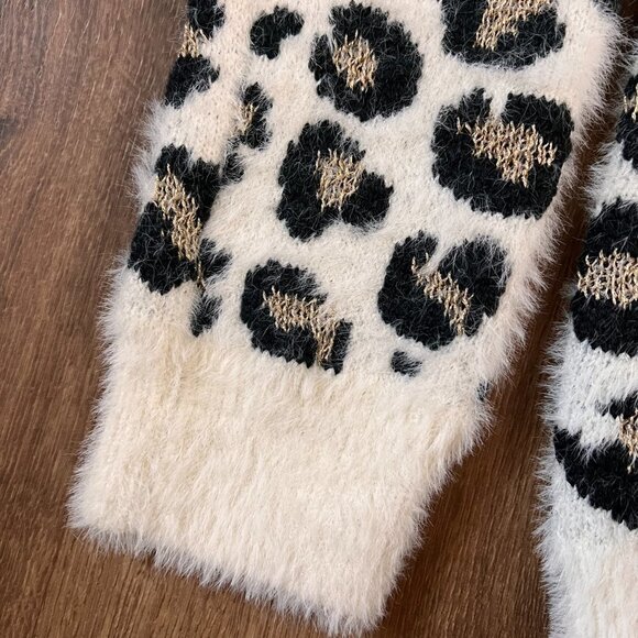 NWT Love Ellie Mallie Crew Neck Animal Print Fuzzy Sweater Sz XXL - Picture 5 of 14